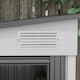 image 8 of Outsunny 7 x 5FT Galvanised Metal Garden Shed with Foundation, Lean to Shed, Tool Storage House with Sliding Doors, 2 Vents, Adjustable Shelves and Hooks, White
