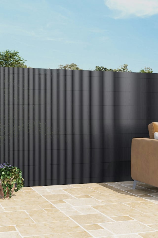 image 1 of Living and Home PVC Privacy Fence Sun-blocked Screen Panels Blindfold for Balcony | Grey | 1