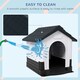 image 4 of PawHut Dog Kennel for Outside, for M and L Dogs, 101 x 88 x 99cm, Grey