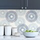 image 3 of NuWallpaper SLW3424 B-Spoke Self Adhesive Wallpaper, Blue Multi