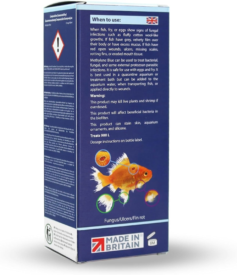 image 1 of Nt Labs Methylene Blue Aquarium Fish Tank Disease & Treatment Medicine 100ml