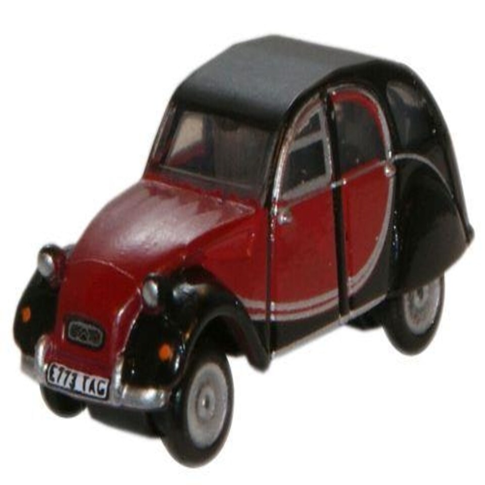 Oxford Diecast Citroen 2CV Charleston Maroon/Black