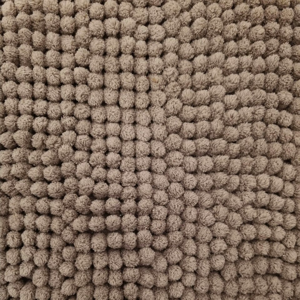image 1 of Chenille Bobble Bath Mat Non-Slip 50 x 80cm - Mocha