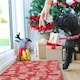 image 4 of Nicola Spring Christmas Coir Door Mat - 60 x 40cm - Ho Ho Ho Red