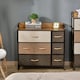 image 6 of HOMCOM 3-Tier Fabric Bedroom Dresser with 7 Foldable Drawers, Multi-Colored