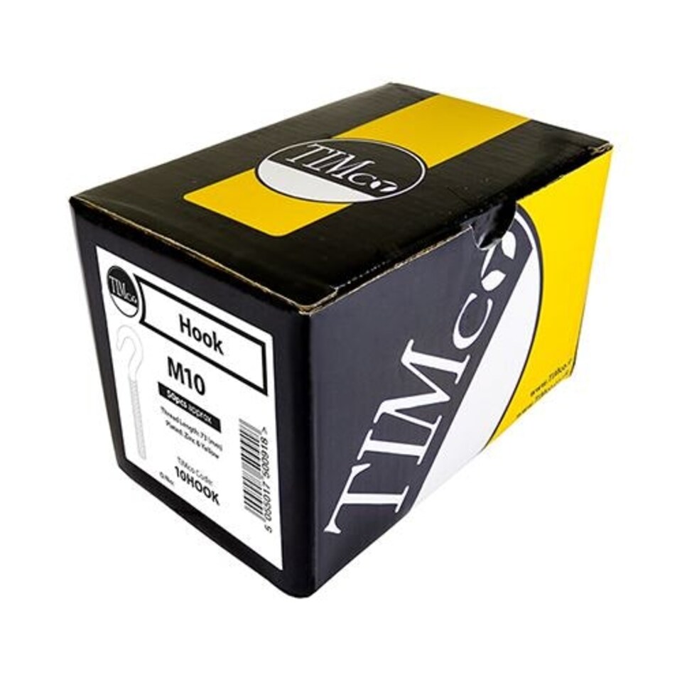 image 1 of Timco - Forged Hooks - Yellow (Size M6 - 50 Pieces)