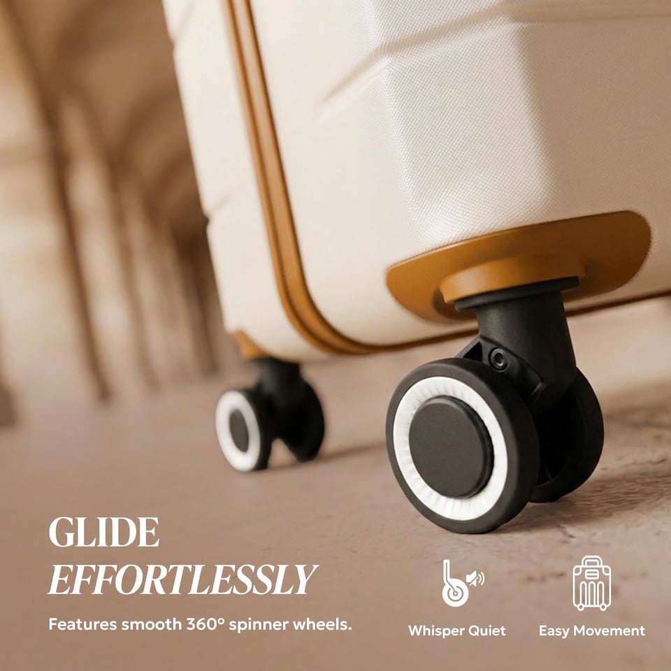image 1 of Lugg Jetset Lightweight Hard Shell Suitcase ABS 4 Wheels TSA Lock (86x58x31cm)