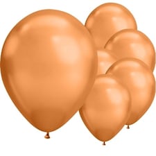 Chrome Copper Round Latex Qualatex Balloons 18cm / 7 in - Pack of 100
