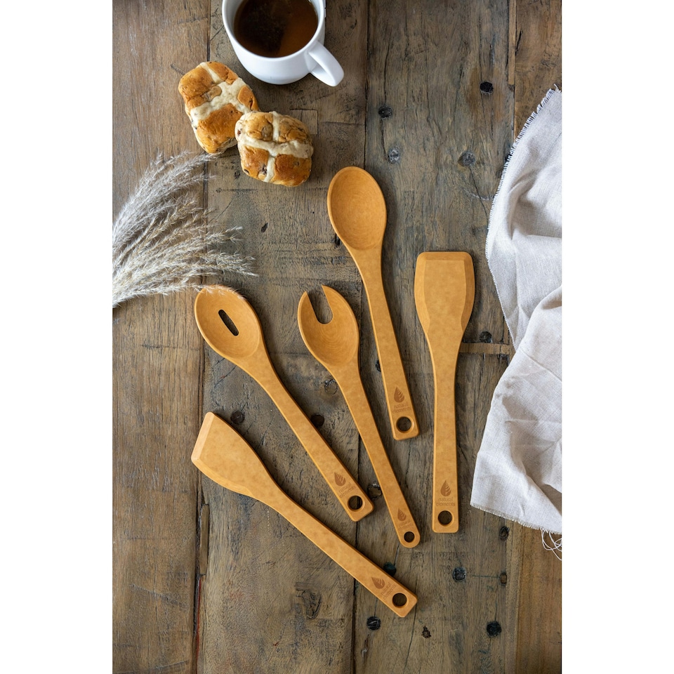 image 1 of Natural Elements Cooking Spoon Wood Fibre 29.5cm
