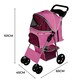 image 6 of Pet Stroller with Rain Cover – Pink One Size