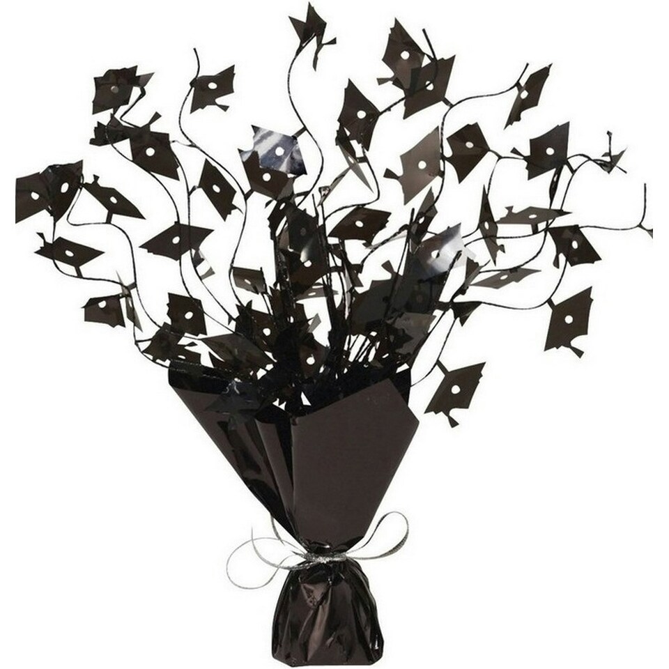 image 1 of Creative Converting Foil Metallic Graduation Party Centrepiece - Black - One Size