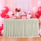 image 1 of Pleated Rectangle Polyester Table Skirt, Decoration Tableware - 14 Feet