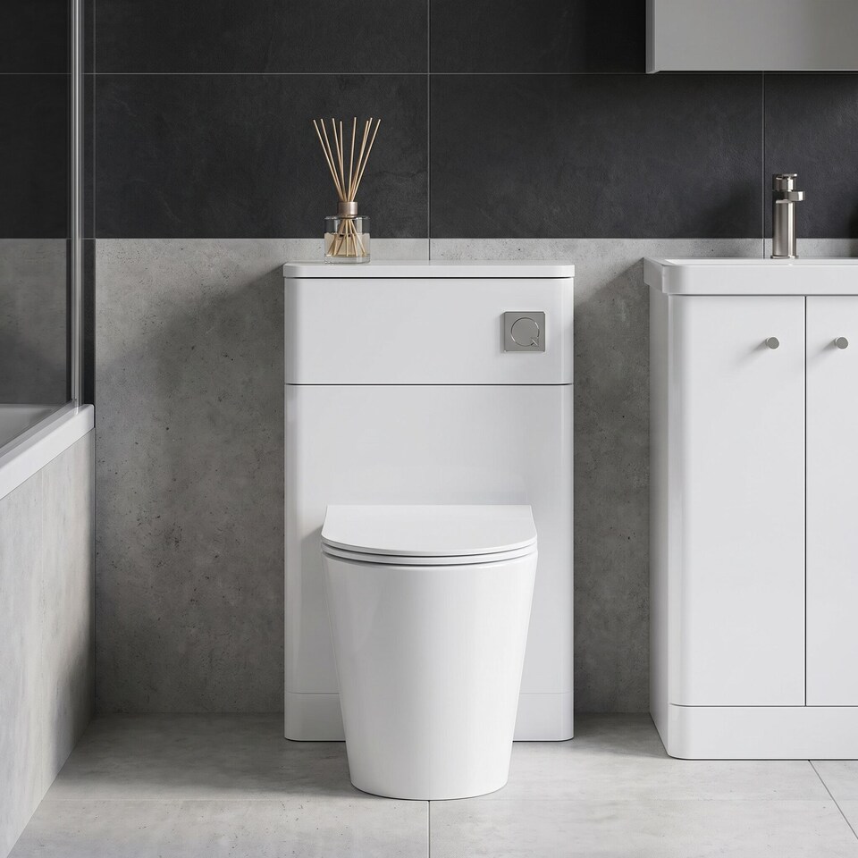 image 1 of Balterley Contemporary Bathroom Floor Standing WC Unit | White | Gloss White | 1