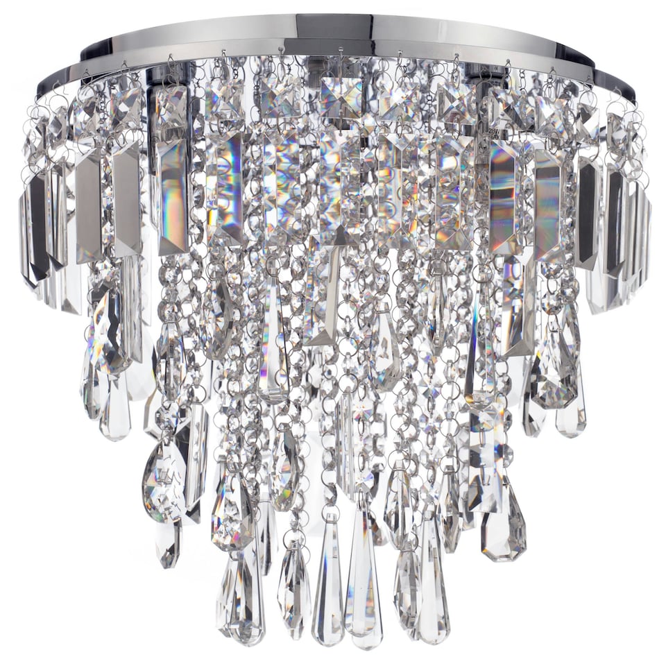 image 1 of BHS Bresna Flush Ceiling Light, Silver
