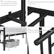 image 6 of Yaheetech 4ft6 Double Vintage Iron Platform Bed with High Headboard Black