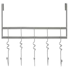 Jaxen Matt Grey Over Door 5 Hook Swirl Hanger