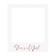 image 1 of She Said Yes White & Rose Gold Hen Party Selfie Frame Photo Prop