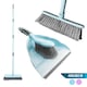 image 3 of 2-in-1 Indoor Sweeping Broom & Dustpan Set Ergonomic Floor Cleaning Kit | Multi | Duck Egg Blue