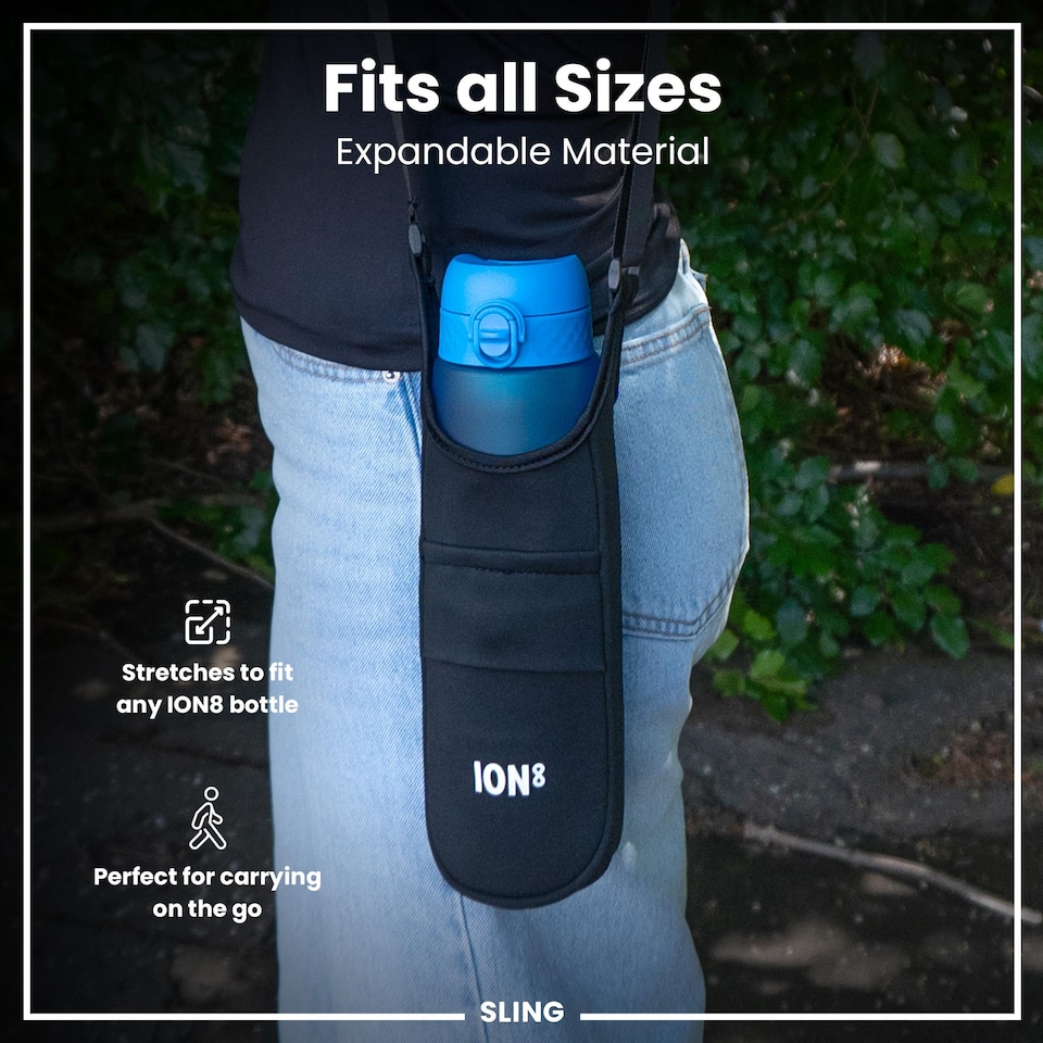 image 1 of Water Bottle Carrier, Fabric, One Size | Black | Black