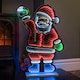 image 1 of 60cm Light up Waving Santa Christmas Infinity Decoration with Multi-Coloured LEDs