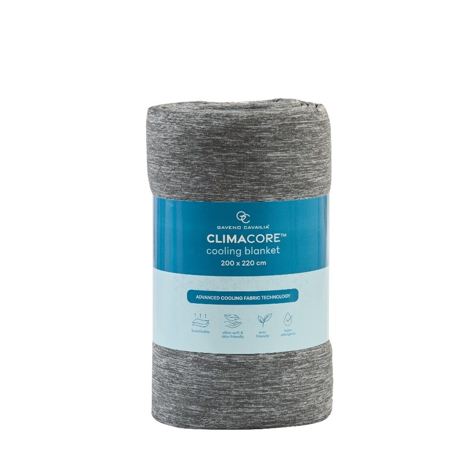 image 1 of Dyzi Home Extra Soft & Lightweight Cooling Blanket, Arc-Chill & Hypoallergenic - 130 x 170cm | Multi | Charcoal