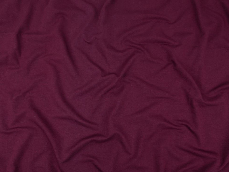 Minerva Core Range Wine Light Loop Back French Terry Stretch Knit Fabric for Dressmaking, 150cm / 59" Wide - per metre