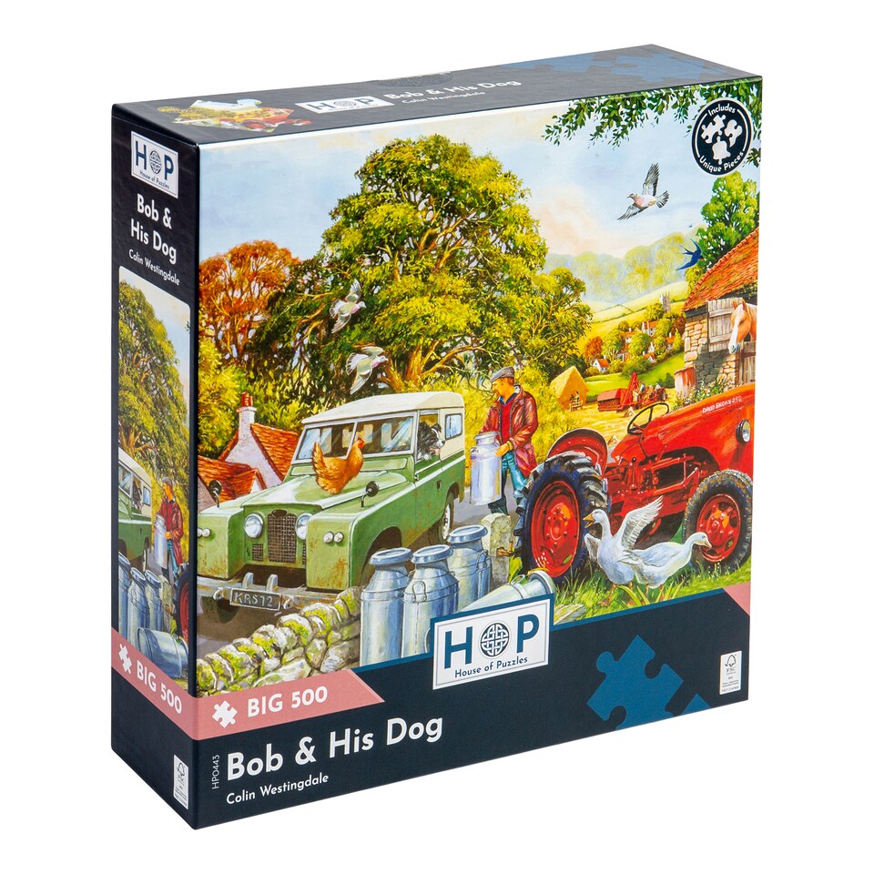 image 1 of Bob & His Dog BIG 500 Piece Jigsaw Puzzle
