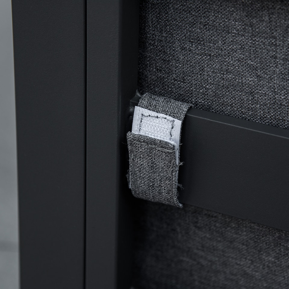 image 1 of Outsunny 9 Pieces Garden Dining Set with Cushion, 8 Seater Garden Table and Chairs Cube Set with Glass Top Dining Table, 4 Chairs and 4 Footstools, Grey