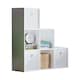 image 1 of Vida Designs Durham 6 Cube Storage Unit, White & Set of 3 White Cube Storage Baskets