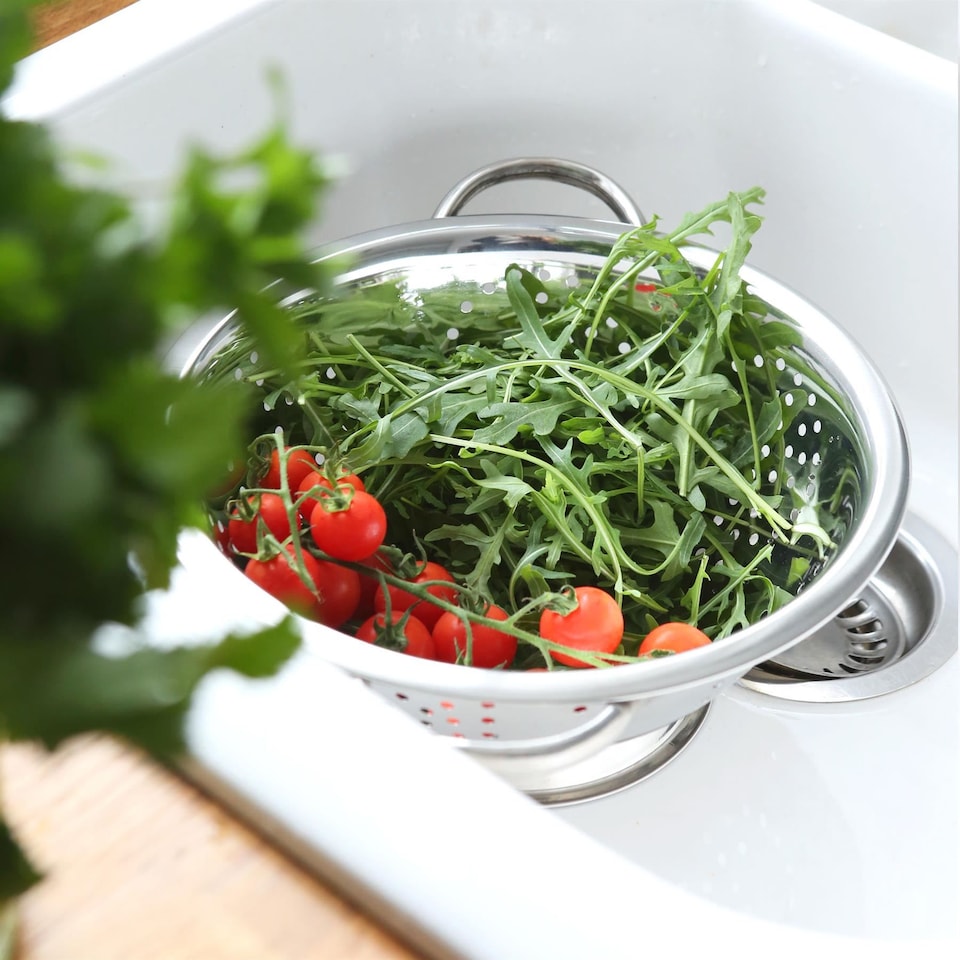 image 1 of Argon Tableware Stainless Steel Colander - 24.5cm