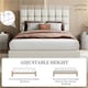 image 4 of Yaheetech 150 cm W × 200 cm L Upholstered Bed Frame Beige