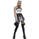 image 2 of Fever Womens/Ladies Vampire Cheerleader Costume Set - Black/White - M