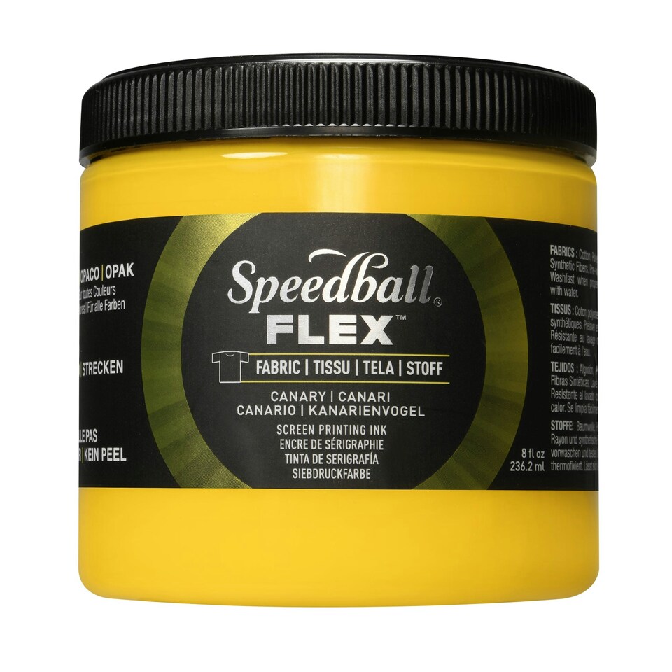 image 1 of Speedball Flex Screen Printing Fabric Ink, Canary, 8oz