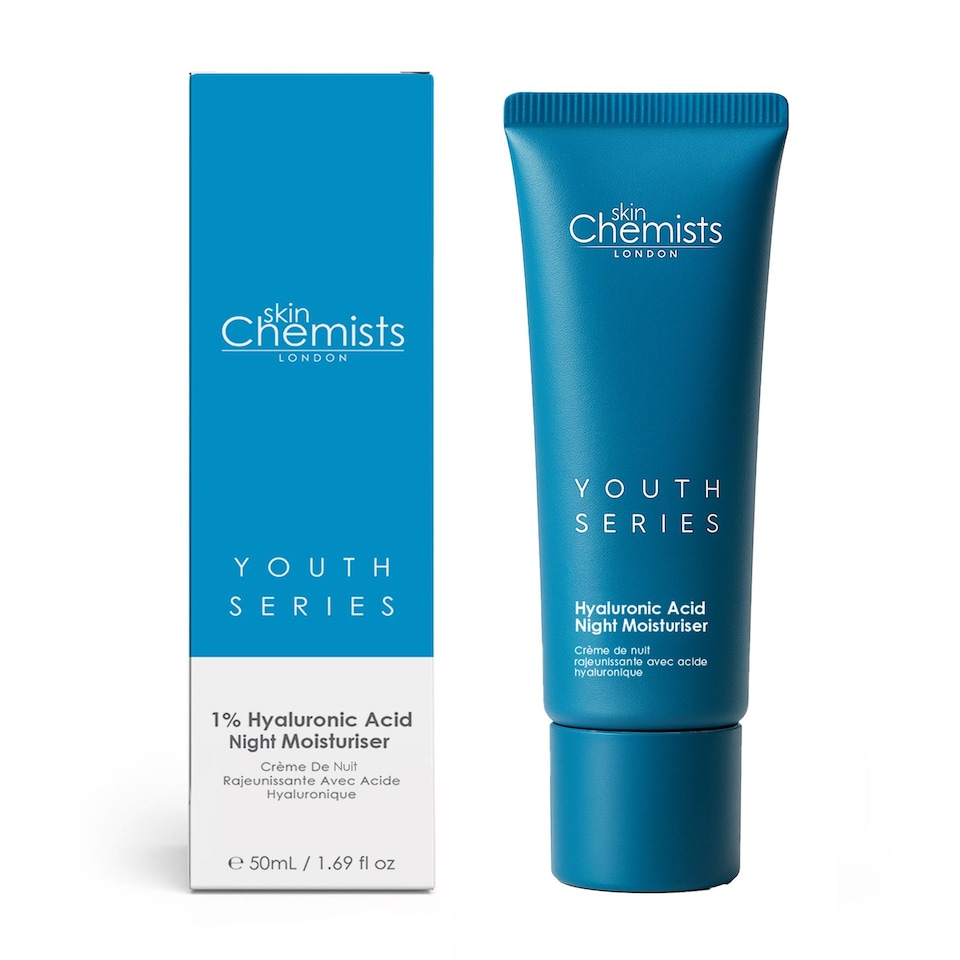 image 1 of skinChemists 1% Hyaluronic Acid Anti-Ageing Night Moisturiser 50ml for Dryness, Fine Lines, Wrinkles