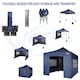 image 5 of Maximus 3 x 3m Heavy Duty Pop up Gazebo With Removable Sides | Brown | Blue
