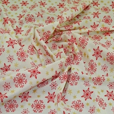 Cream Glitter 100% Cotton Fabric for Bag Making, Dressmaking, Quilting, 140cm / 55" Wide - per metre