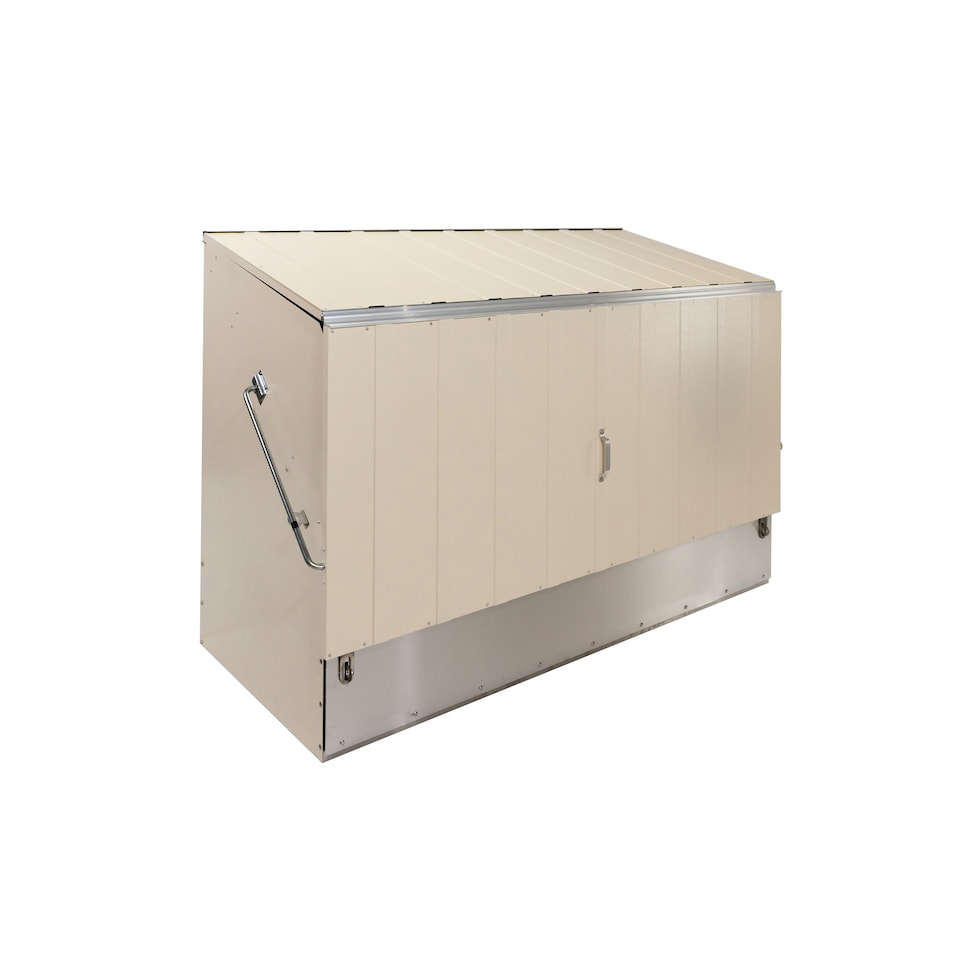image 1 of Trimetals ProtectaCycle Secure Bike Store with Ramp – Police Approved - Fits up to 3 Adult Bikes Cream