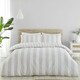 image 1 of Catherine Lansfield Cove Stripe Reversible King Duvet Cover Set Natural