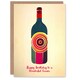 image 1 of Fun Funky Wine Bottle Party Red White Cousin Birthday Card