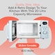 image 3 of Cookology Retro Microwave 800W Freestanding 20L - RETDD20BB Baby Blue