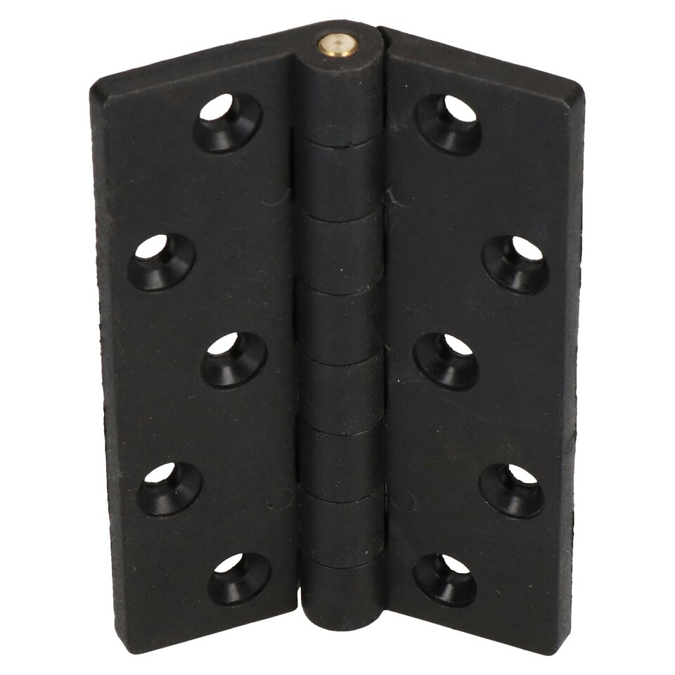 image 1 of Black Reinforced Nylon Plastic Hinge 67x102mm Italian Made Industrial Quality 2PK Black