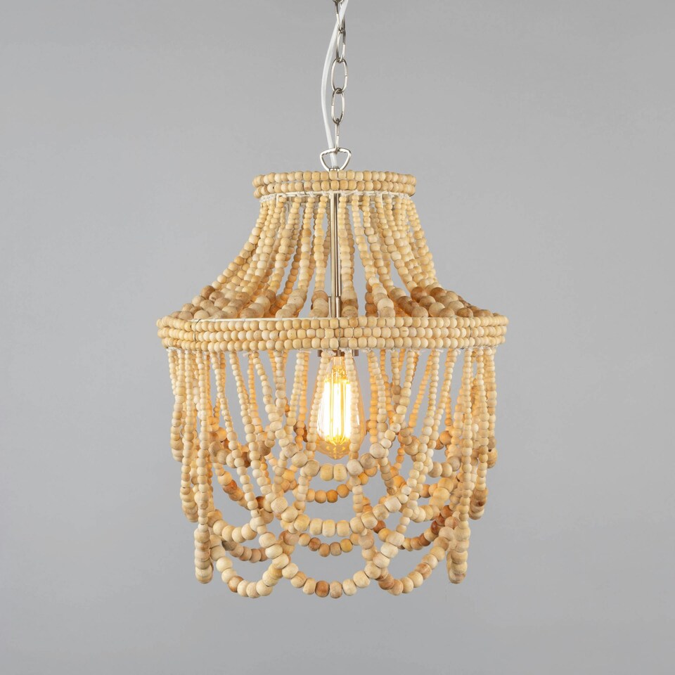 image 1 of BHS Jenny Beaded Ceiling Pendant, Natural