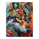 image 3 of Colourful Abstract Wolf Head Portrait Home Decor Black Framed Wall Art Print A4
