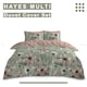 image 6 of VELVETIO Hayes Complete Duvet Cover Set with Fitted Sheet Breathable Bedding Quilt Green | Double