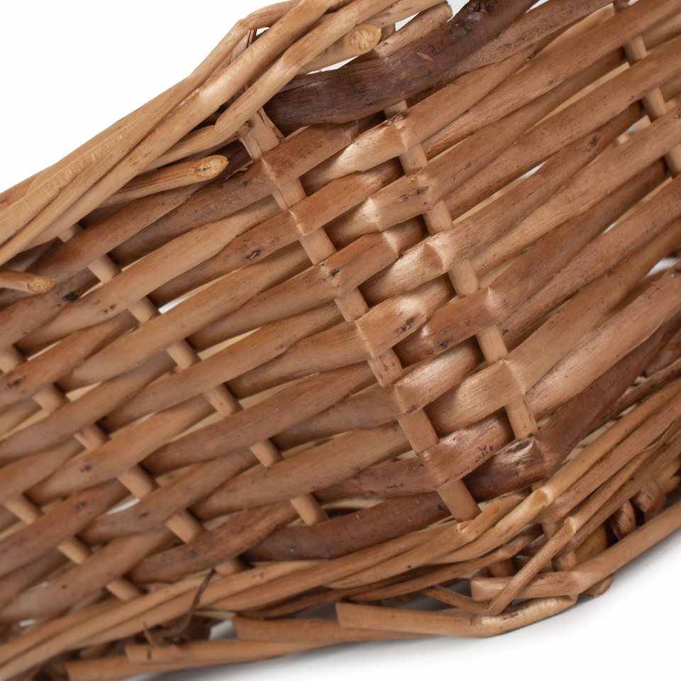 image 1 of Medium Tapered Split Willow Tray | Brown | Brown | Medium