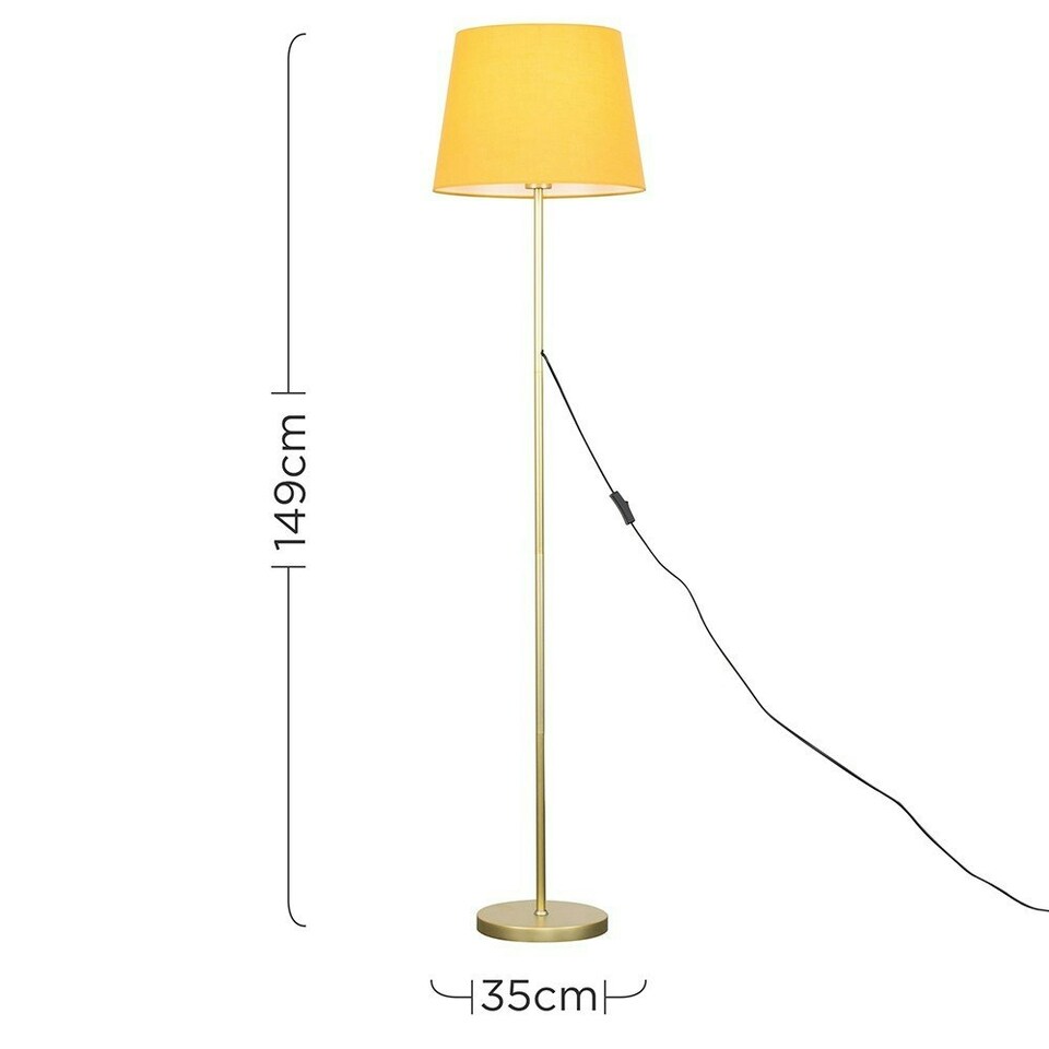 image 1 of ValueLights Gold Floor Lamp