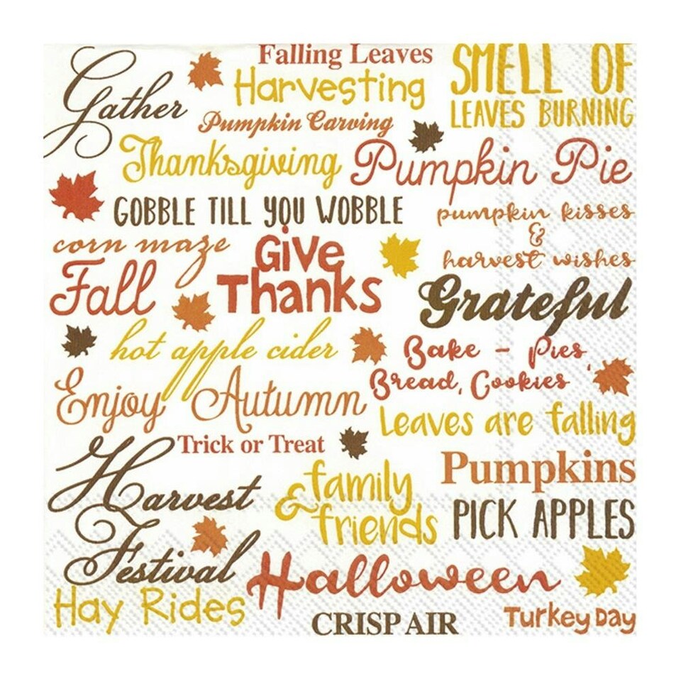 IHR Ideal Home Range Luncheon Napkin - All About Autumn Orange N/A