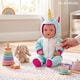 image 9 of BiBi Doll Reborn Baby Doll Clothes Blue Fluffy Unicorn Jumpsuit For 20" Dolls