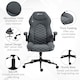 image 3 of Vinsetto High-Back Home Office Chair w/ Flip Up Armrests Swivel Seat Dark Grey