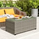 image 2 of Outsunny Outdoor Coffee Table, Glass Top Rattan Side Table, Dark Grey